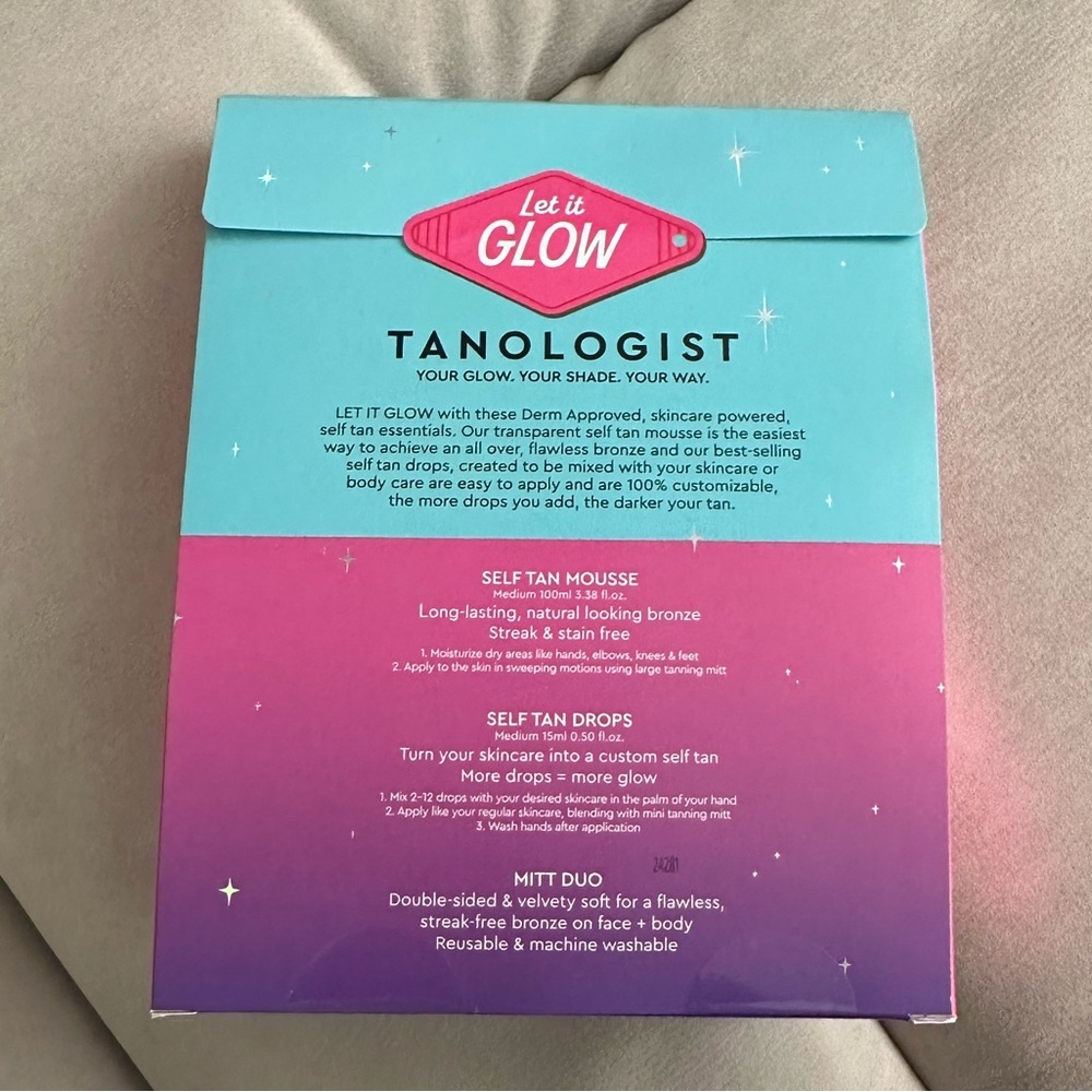 NWT Tanologist Let It Glow Kit Medium Self Tan Mousse & Drops Face + Body - Picture 3 of 5